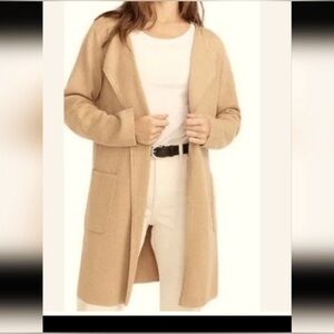 J Crew 365 Juliette Collarless Sweater
Cardigan Jacket w/patch pockets SZ Lg.